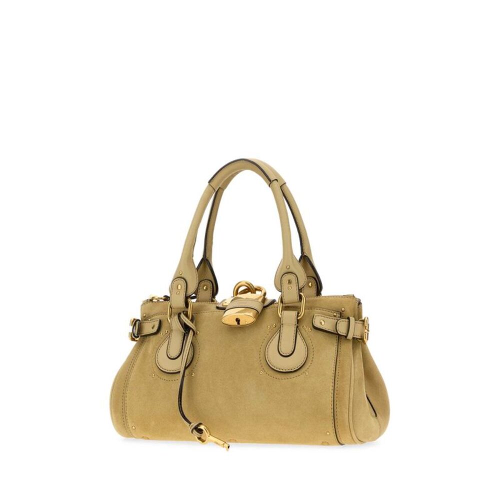 Chloe Women Mustard Suede Paddington Shopping Bag - Picture 2 of 2